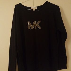 Michael Kors- [XL] black w/ gold MK long sleeve